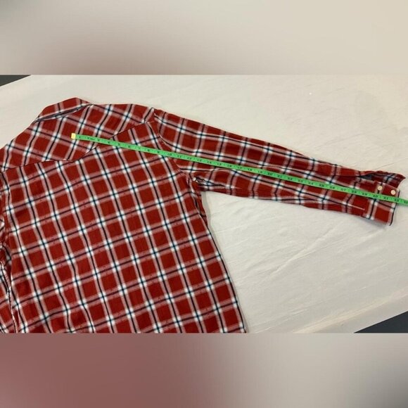 LUCKY BRAND Men's Red Plaid Shirt, Lined, Size Medium - Picture 6 of 8
